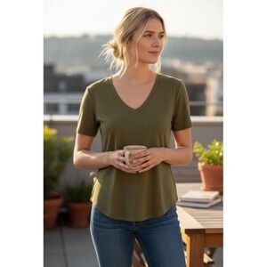 Universal Standard Tee Rex T Shirt Military Olive 4XS  (0) Basic Essential